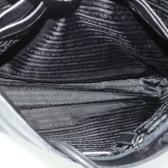 PRADA Tote Bag Leather Black Auth hk724 - Picture 9 of 16
